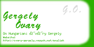 gergely ovary business card